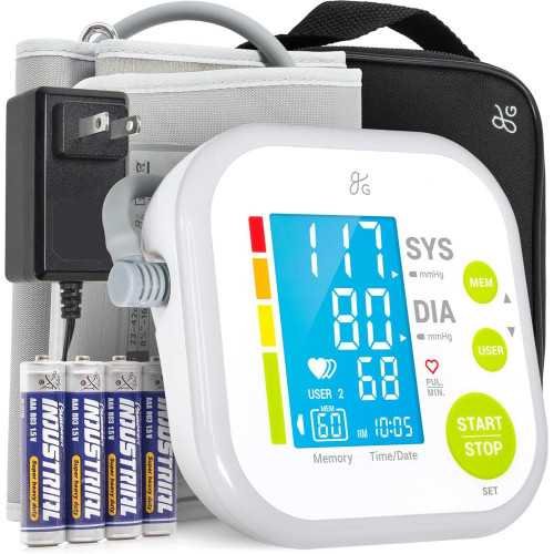 Blood Pressure Monitor Machine Kit with Luxury Comfort Cuff and Wall Adapter | TekChoice Electronics