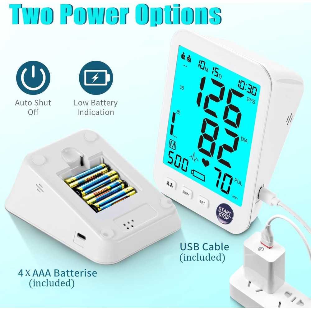 XL Blood Pressure Monitor with XL Cuff for Big Arms and Multi-User Memory Function | TekChoice Electronics