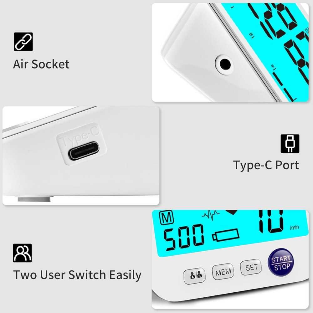 XL Blood Pressure Monitor with XL Cuff for Big Arms and Multi-User Memory Function | TekChoice Electronics