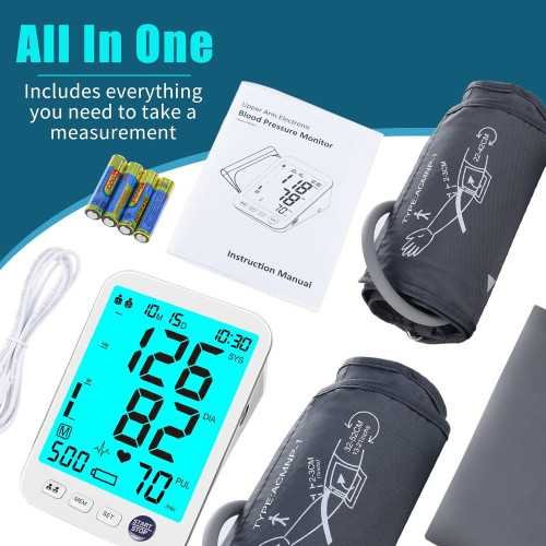 XL Blood Pressure Monitor with XL Cuff for Big Arms and Multi-User Memory Function | TekChoice Electronics