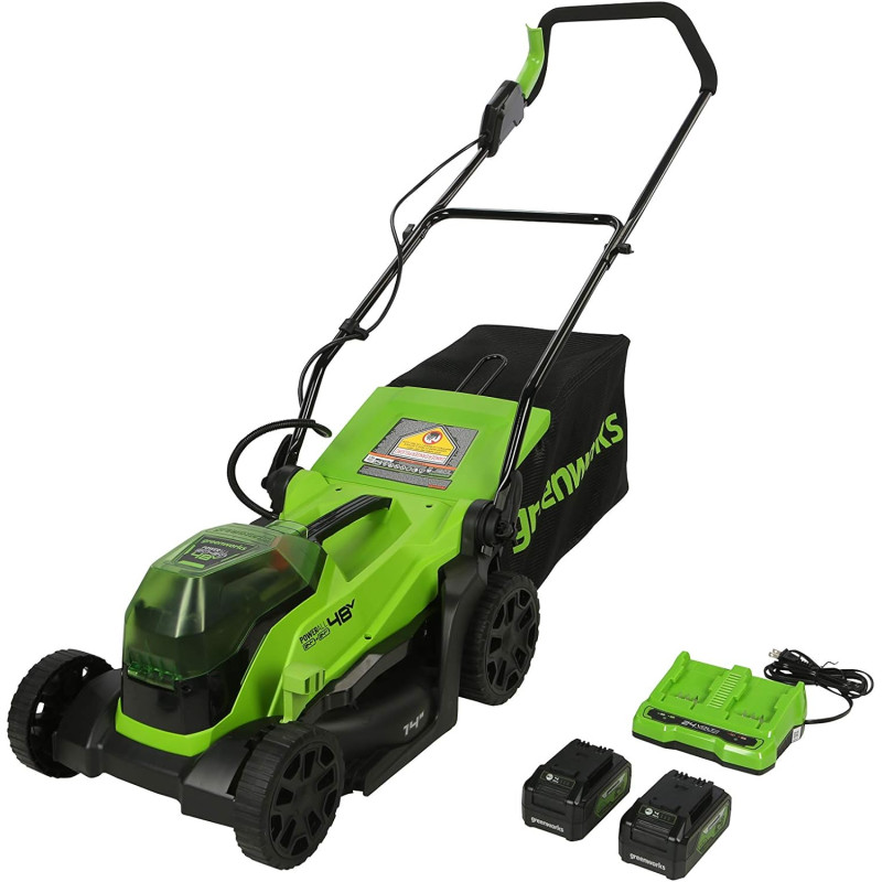 Greenworks 40V Cordless Lawn Mower w/ 75+ Tool Compatibility and Powerful Battery Kit