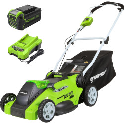 LawnMaster CLMF4815E Cordless Mower Powerhouse Package