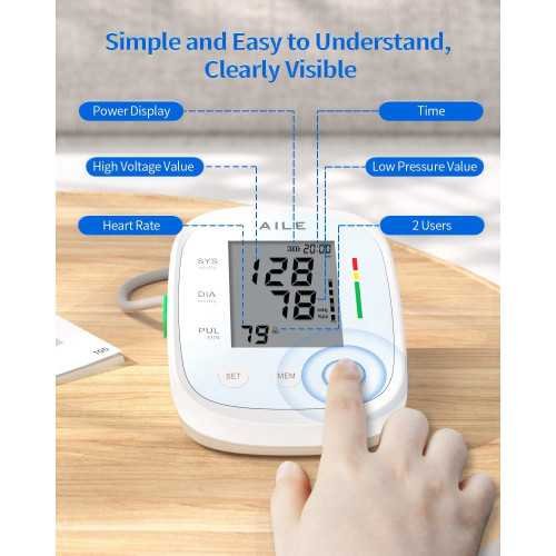Upper Arm Blood Pressure Monitor With Adjustable Large Cuff and Memory Storage | TekChoice Electronics