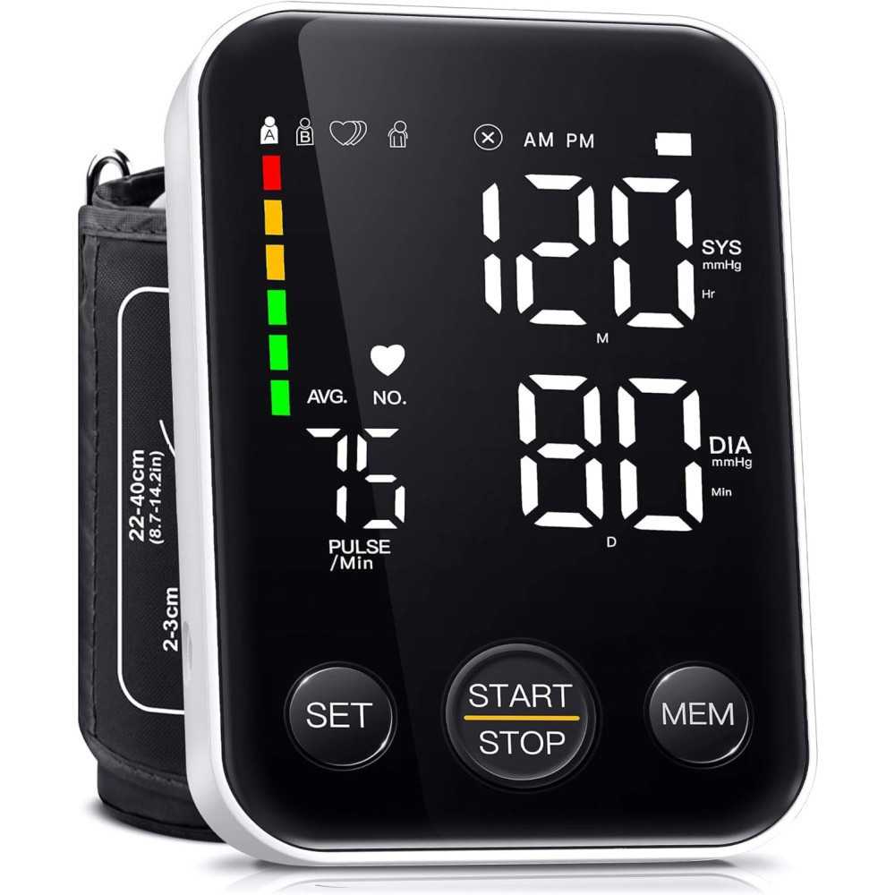 Upper Arm Blood Pressure Monitor with Memory Storage and Large LED Display | TekChoice Electronics