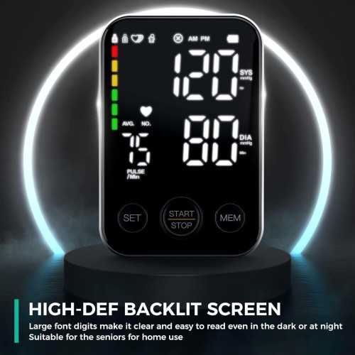 Upper Arm Blood Pressure Monitor with Memory Storage and Large LED Display | TekChoice Electronics