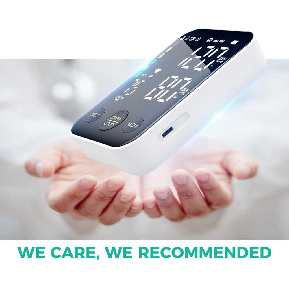 Upper Arm Blood Pressure Monitor with Memory Storage and Large LED Display | TekChoice Electronics