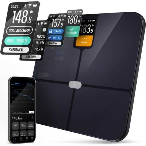 Smart Digital Bathroom Scale: Track BMI, Body Fat, Muscle Mass, and Sync Data | TekChoice Electronics