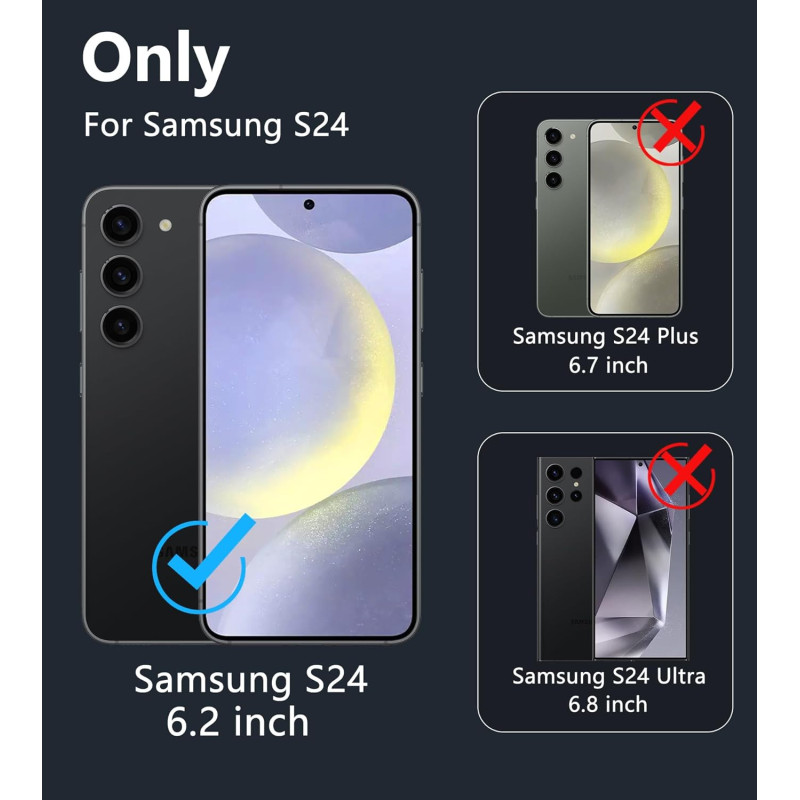 Samsung Galaxy S24: Anti-Yellowing, Military-Grade Protection, Slim Design, and Transparent Perfection