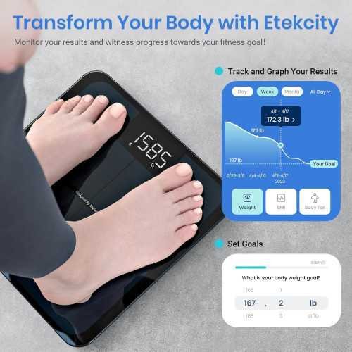 Bluetooth Smart Scale with BMI and Body Analysis Features | TekChoice Electronics