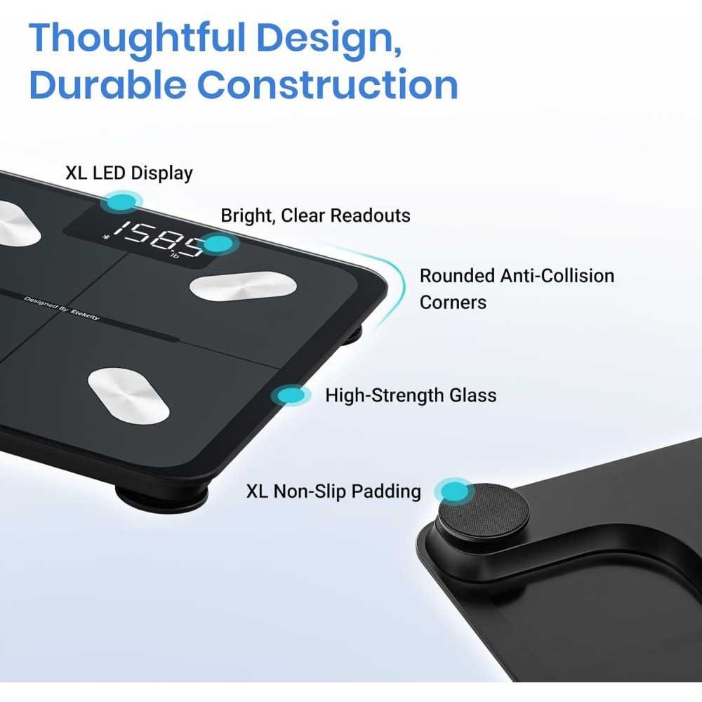 Bluetooth Smart Scale with BMI and Body Analysis Features | TekChoice Electronics