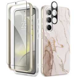 Marble Phone Armor for Samsung Galaxy S24 w/ Military-Grade & Camera Lens Protection