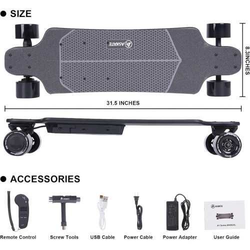 A1 Electric Skateboard - Long Range, Smooth Controls, Perfect for Young Riders