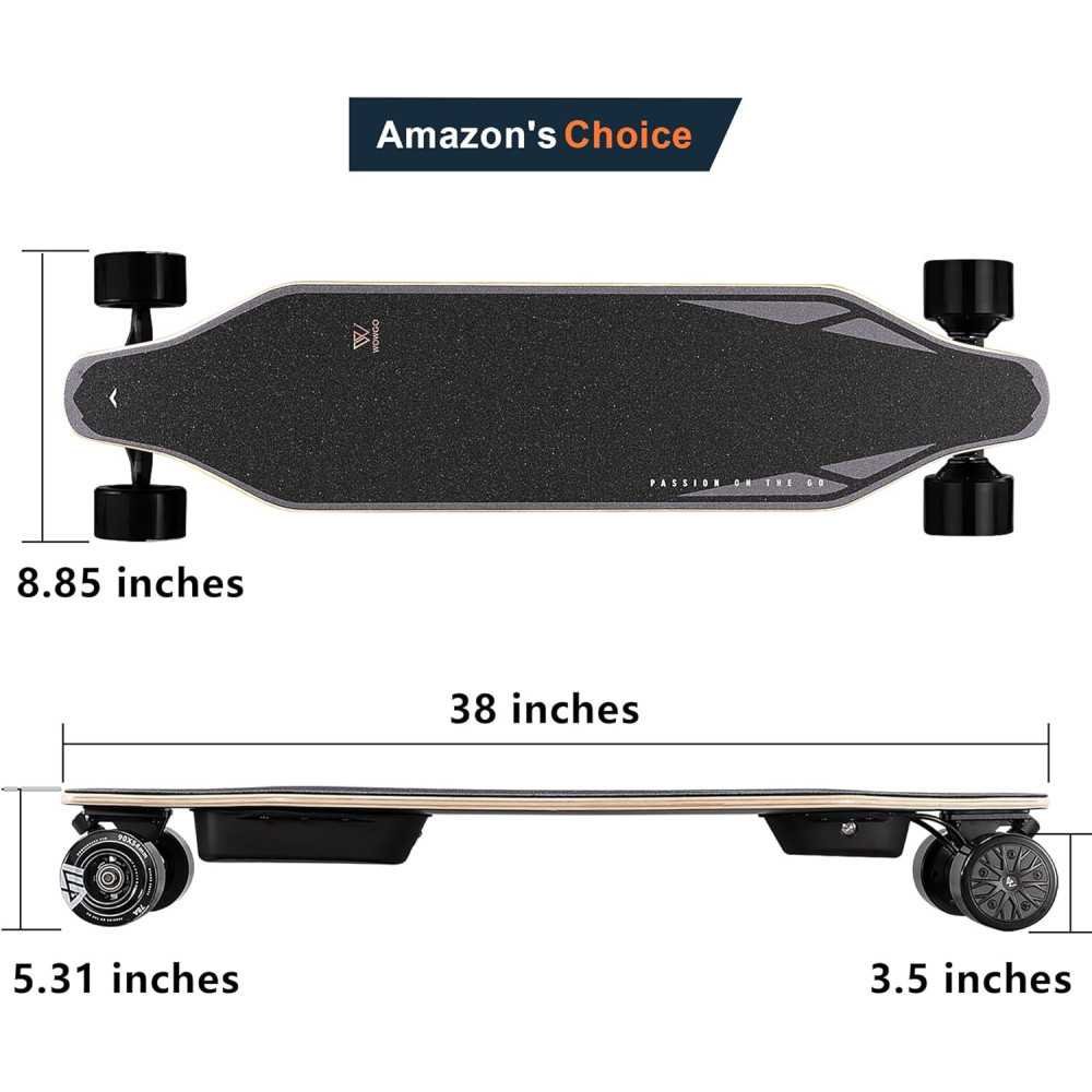 12S2P Battery-Powered E Longboard for Beginners - Dual Motors, 330 LBS Max Load, and 14.3 Miles Range