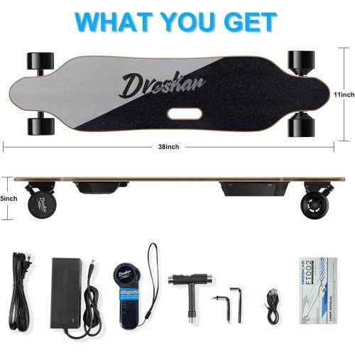 Electric Skateboards - 900W Dual Brushless Motor, 25MPH Top Speed, and Wireless Remote Control