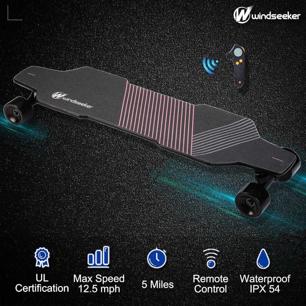 350W Brushless Electric Skateboard - Customize with DIY Stickers