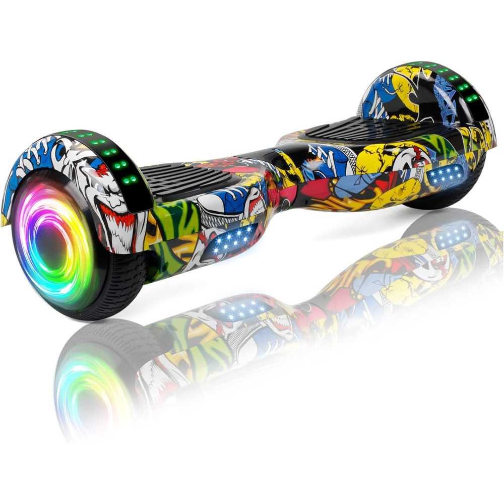 UL2272 Certified MARS Hoverboard for Kids - Featuring LED Wheels, Music Speaker, and Dual Motor Power