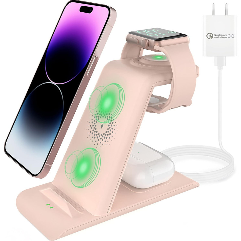 High-Speed Mag-Safe Magnetic Wireless Charger for Apple Devices w/ LED Magnet 15W Fast Charging Technology