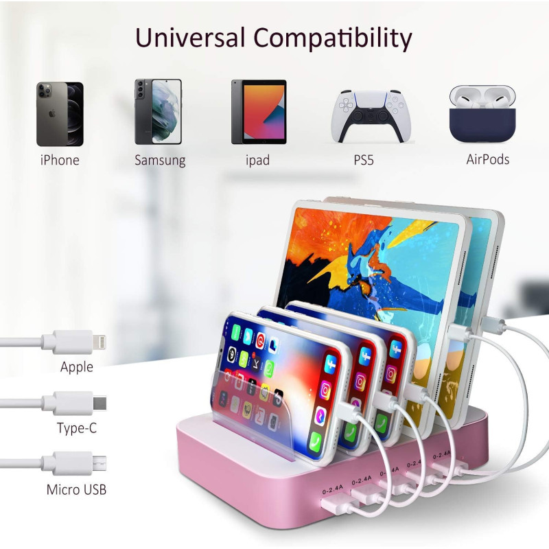Multi-Device USB Charger Station for Your Apple Devices