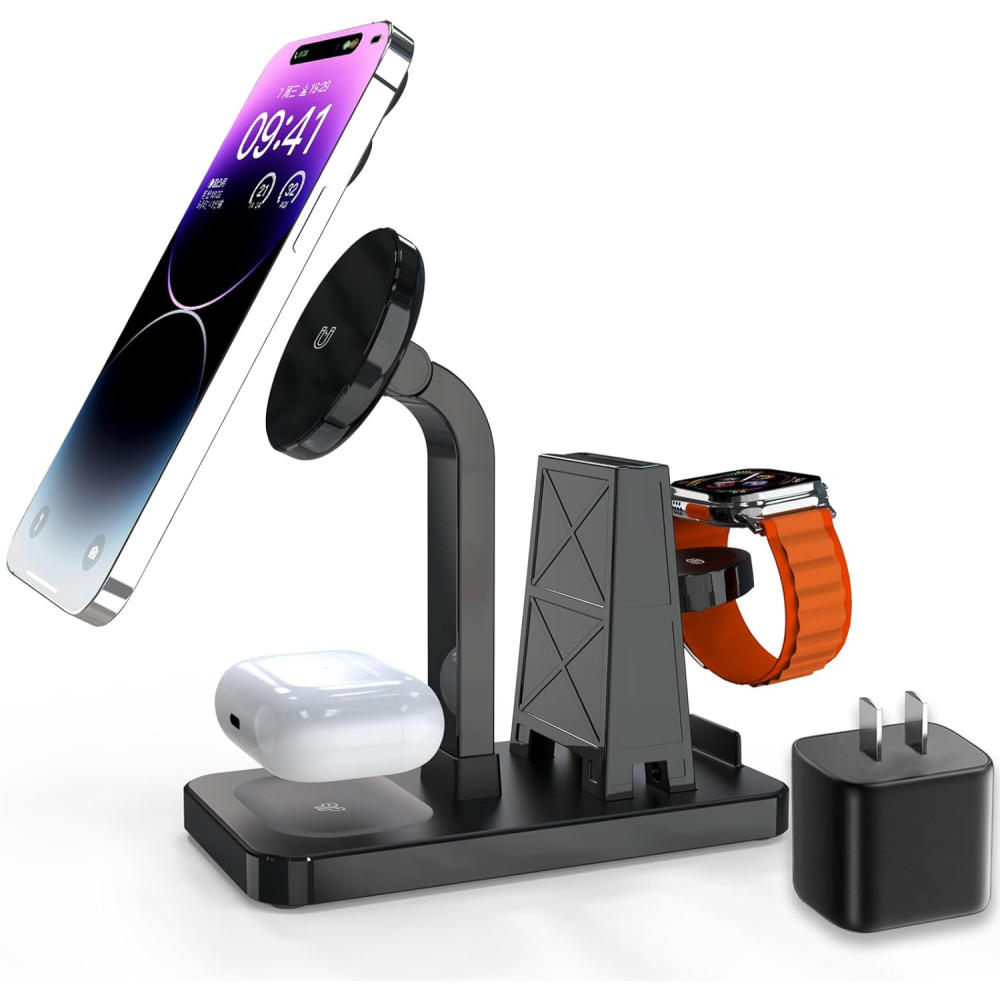 4-in-1 Wireless Charging Station for all Your Apple Devices