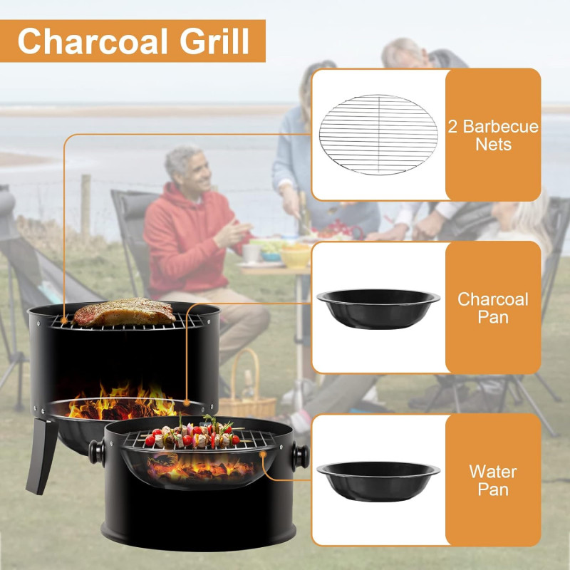 Charcoal BBQ Smoker for Epic Outdoor Feasts