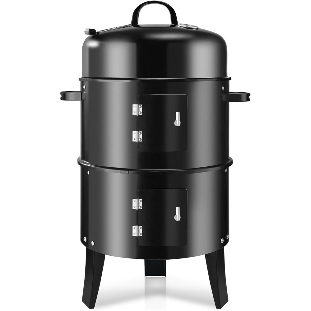 19-Inch Round Charcoal Smoker Grill