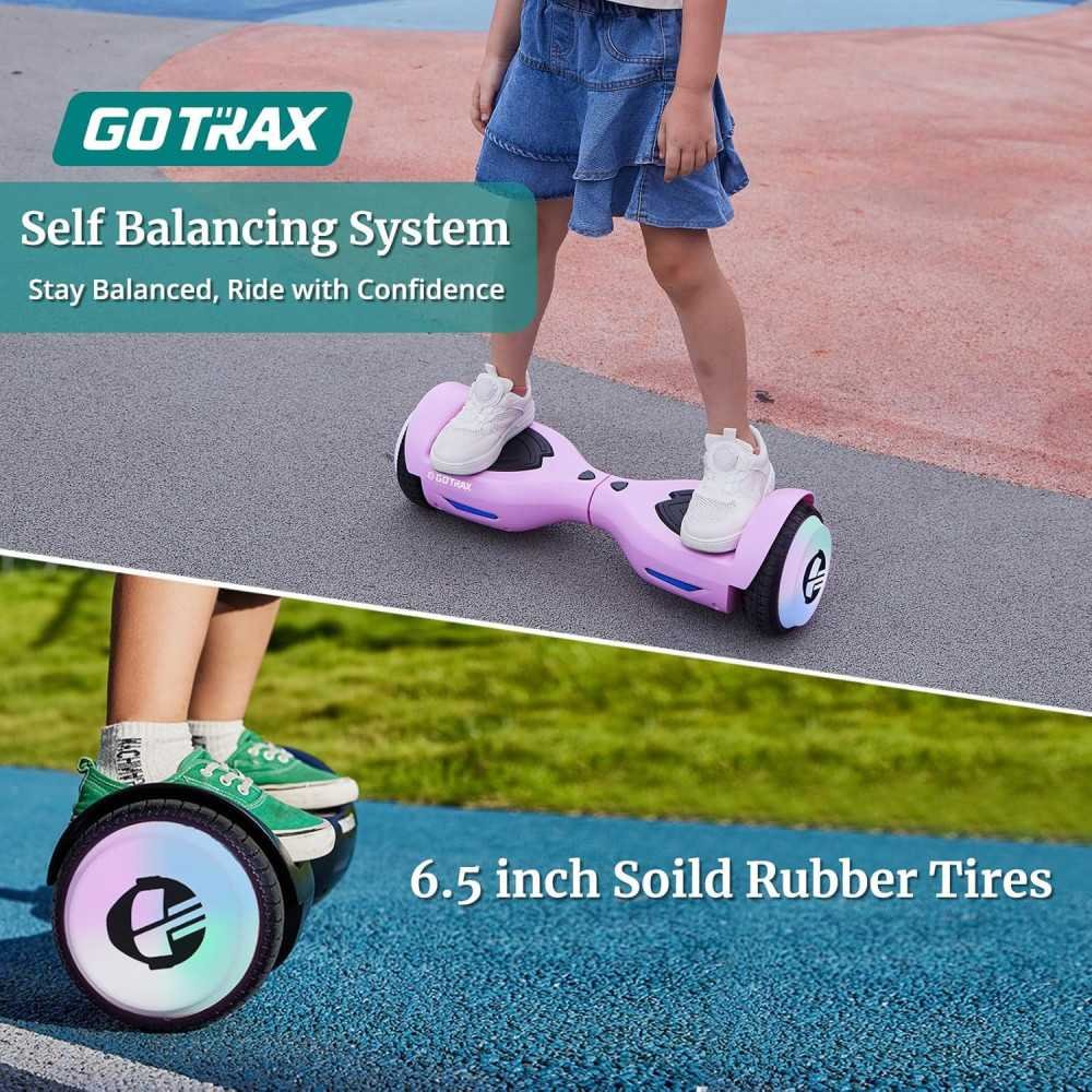 Gotrax Hoverboard for Kids with LED Wheels and Powerful Dual Motors