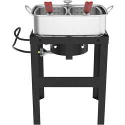 Nexgrill 18 Qt. Aluminum Fish Fryer w/ Double Basket