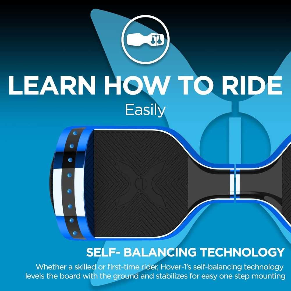 Electric Hoverboard 6 MPH E-Scooter with Built-In Bluetooth Speaker and Multi-Level Rider Modes