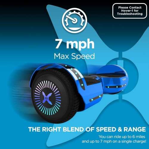 Electric Hoverboard 6 MPH E-Scooter with Built-In Bluetooth Speaker and Multi-Level Rider Modes