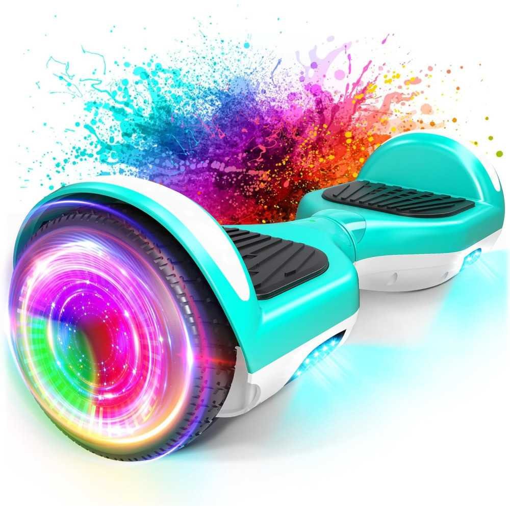 All-Terrain Electric Hoverboard with Bluetooth, Flash Wheels, and LED Lights for Kids | TekChoice Electronics