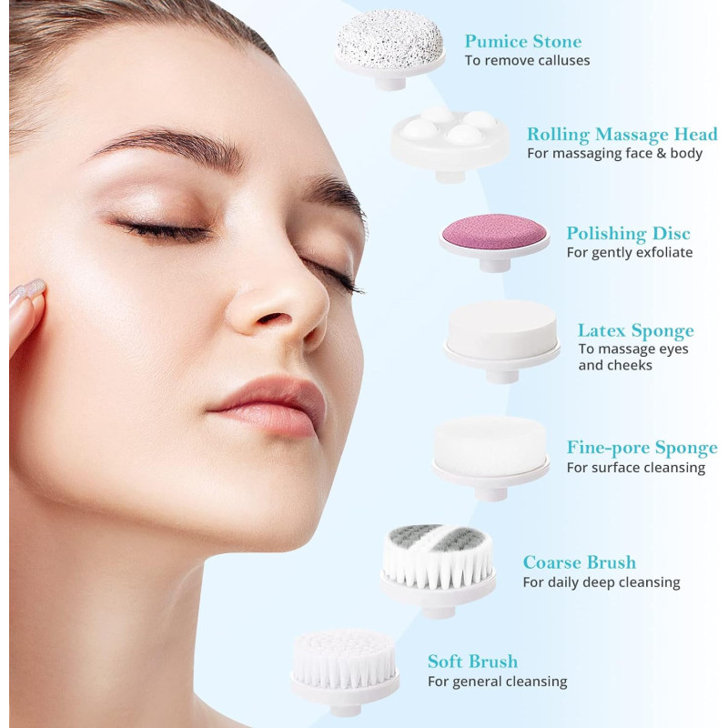 7-in-1 Electric Facial Cleansing Brush