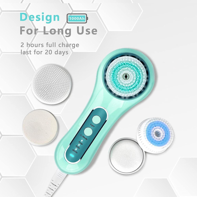Rechargeable Facial Cleansing Brush for an Invigorating Spa Experience