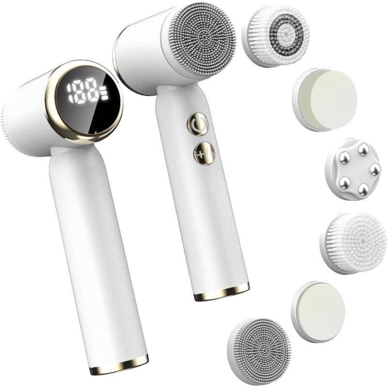 Rechargeable Facial Cleansing Brush for Clear Skin and Relaxing Massages