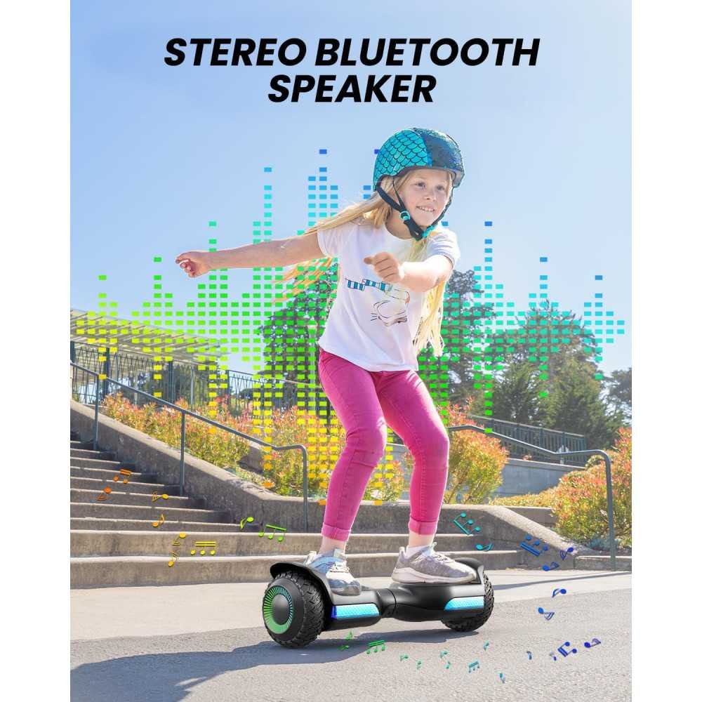 G13 All-Terrain Hoverboard for Kids and Adults with LED Lights, Bluetooth, and Powerful 500W Motor | TekChoice Electronics