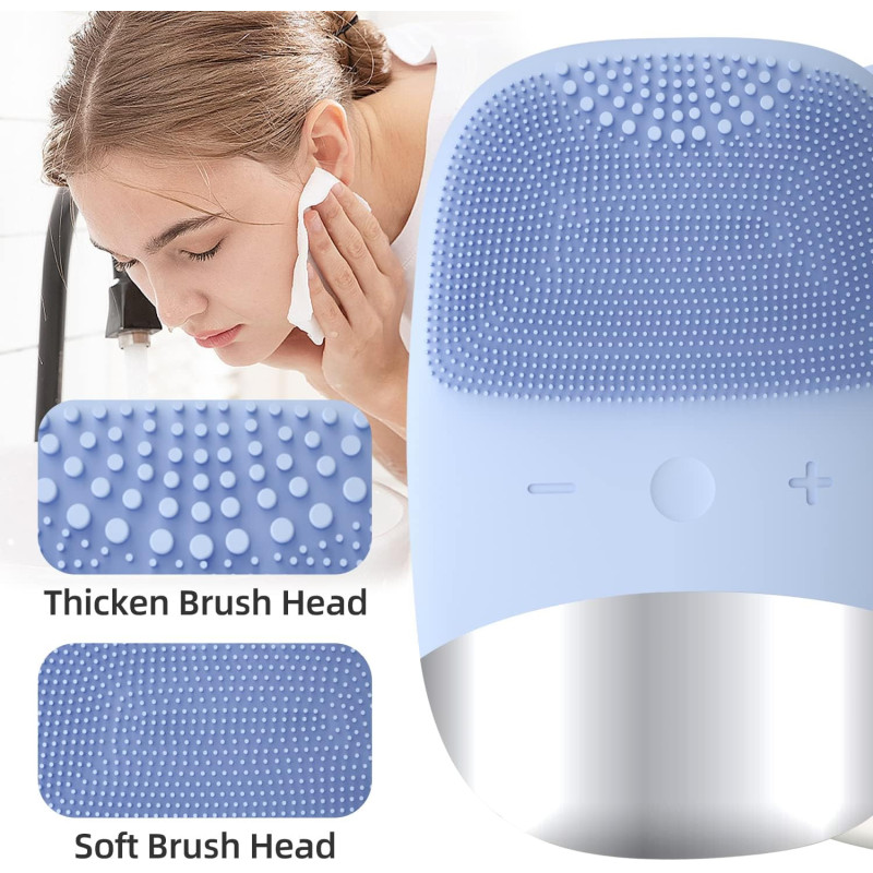 Silicone Sonic Facial Cleansing Brush for Deep Cleansing and Gentle Exfoliation