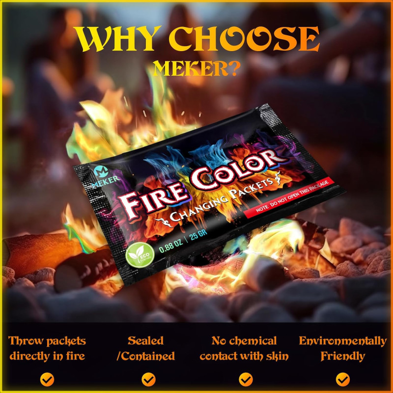 MEKER Fire Color Changing Packets