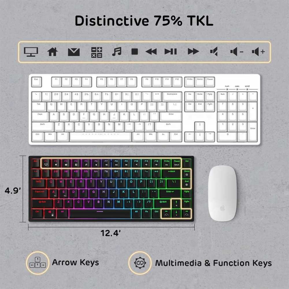 RK84 Hot-Swappable Mechanical Gaming Keyboard | TekChoice Electronics