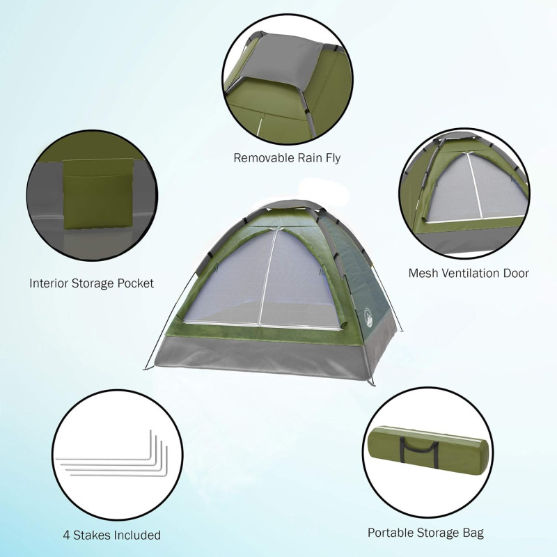 Easy Set-Up Camping w/ Wakeman Outdoors' 2 Person Dome Tent
