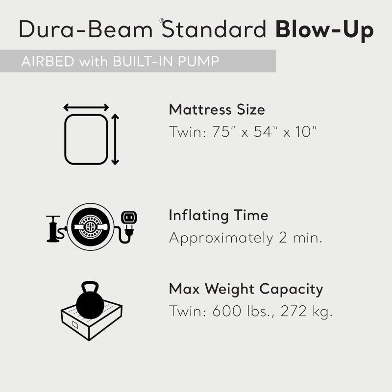 Intex Dura-Beam Standard Pillow Rest Classic Air Mattress