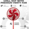 Portable Rechargeable Fan w/ Remote Control and LED Lighting