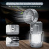 Rechargeable Solar Camping Lantern with Fan, Emergency Flashlight, and Phone Charger