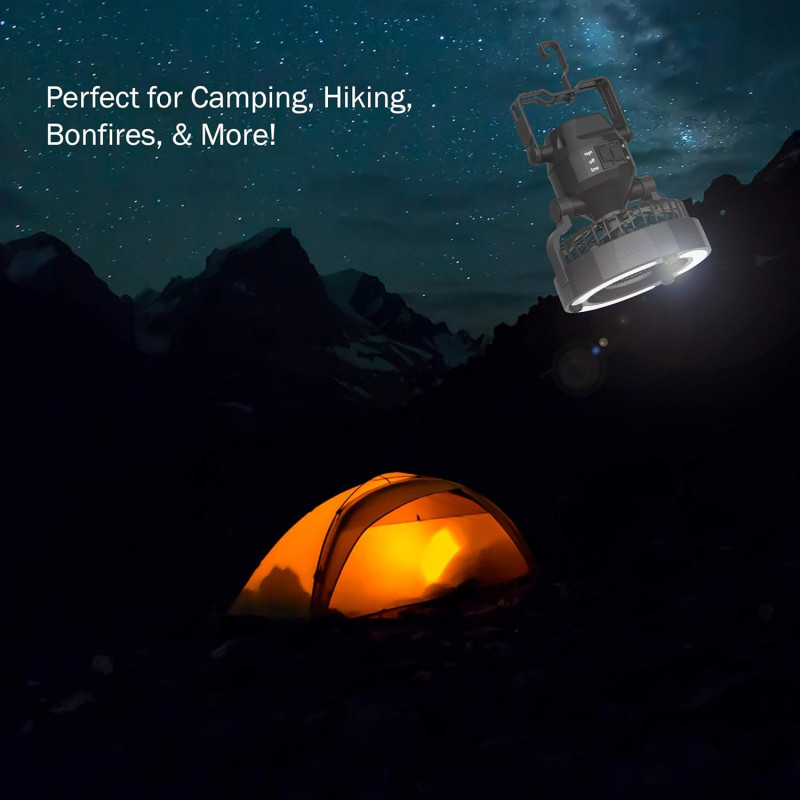 Wakeman's Weather-Resistant Camping Lantern Set w/ Fan