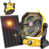 Solar-Powered Camping Fan & LED Lantern Combo for Outdoor Adventures
