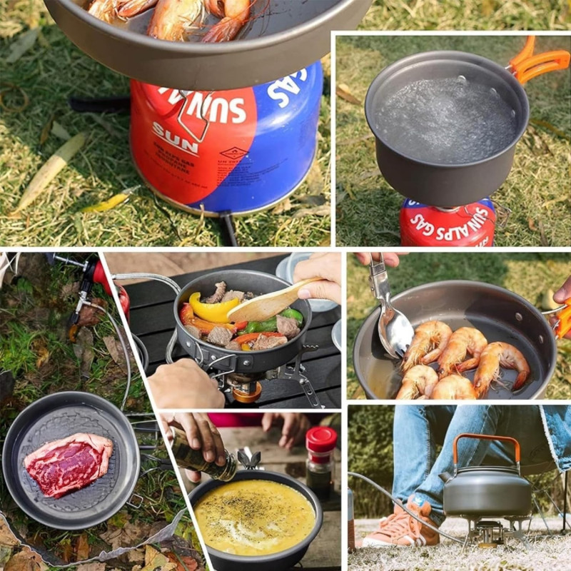 Compact Cookware Set for Backpacking and Outdoor Cooking