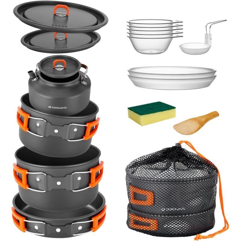 15-Piece Non-Stick Cookware Set for Outdoor Feasting