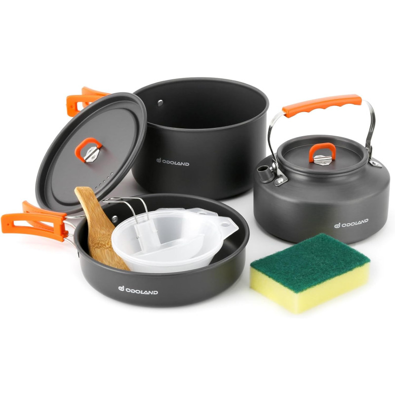 10-Piece Camping Cookware Set for Outdoor Cooking and Adventure-seekers