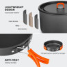 10-Piece Camping Cookware Set for Outdoor Cooking and Adventure-seekers