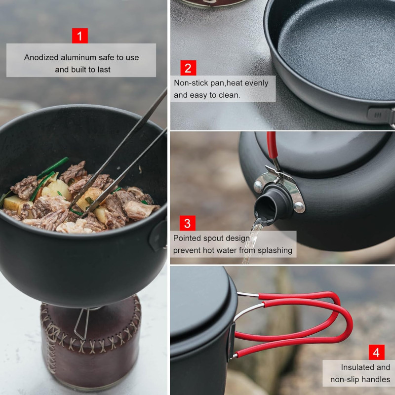 Top-Quality Aluminum Camping Cooking Set for Your Adventure