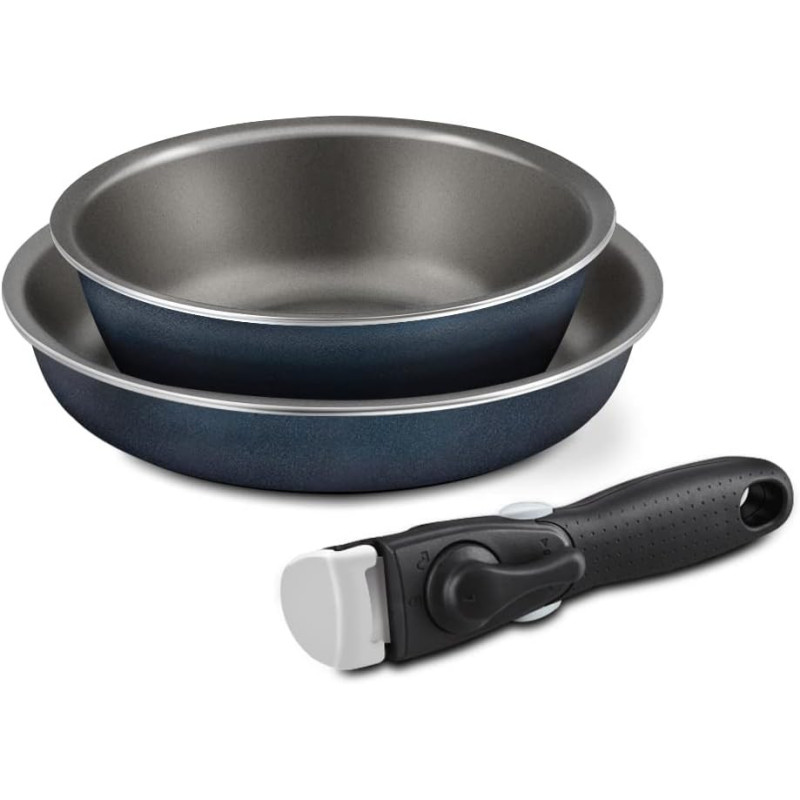 Camping Pans w/ Interchangeable Handle for Easy Outdoor Cooking