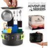 19 Piece Essential Camping Cookware Set and Camp Kitchen Equipment